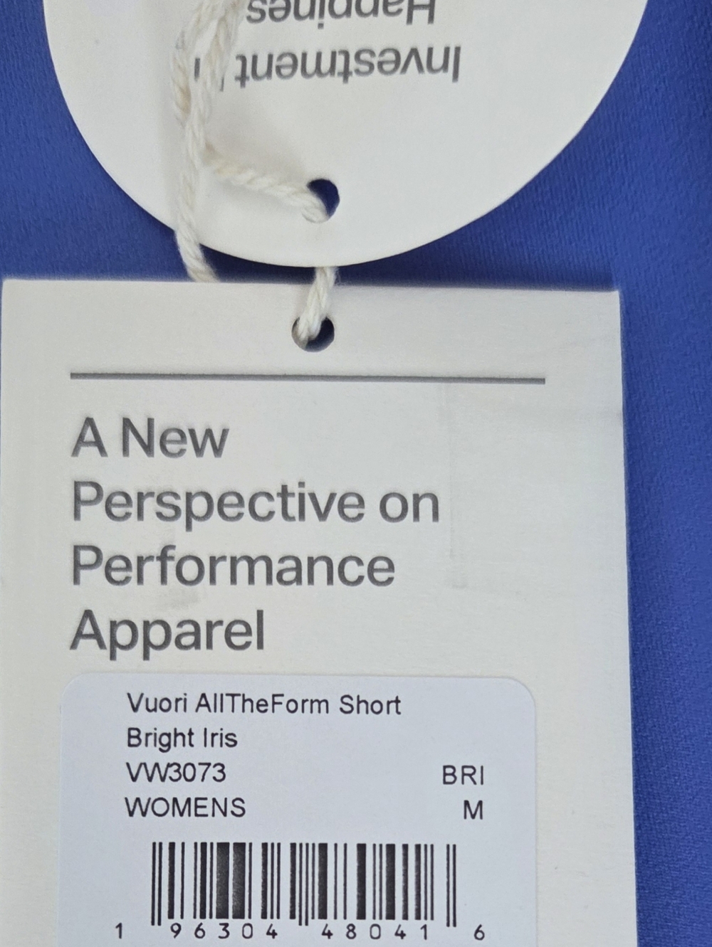 Vuori AllTheForm High-Rise Performance Bike Shorts Bright Iris NWT Athletic HTF - Picture 8 of 14